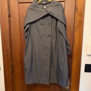 Lilith! Gray Double-Breasted Shawl Collar Trench Coat